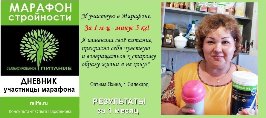 Дневник участницы Марафона стройности с результатами за 1 месяц