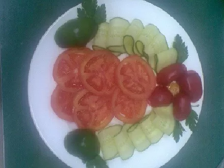 оформление овощного ассорти