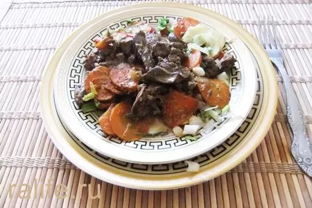 куриная печень тушёная в сметане