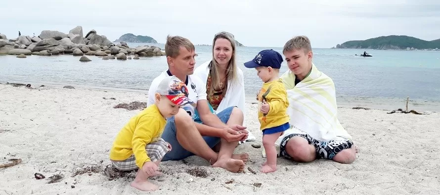 многодетная мама в прекрасной форме