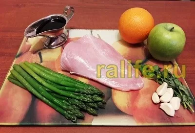 филе грудки запеченное с апельсином