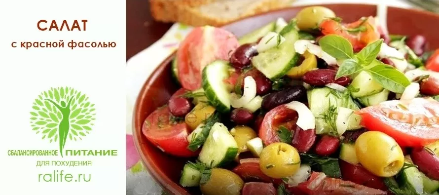 Рецепт салата с красной фасолью Рецепт салата с красной фасолью