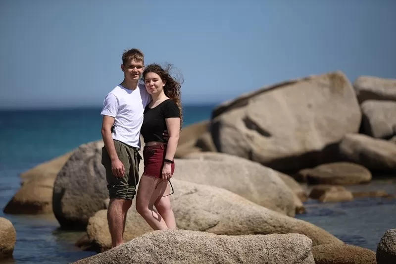 пляж на триозерье