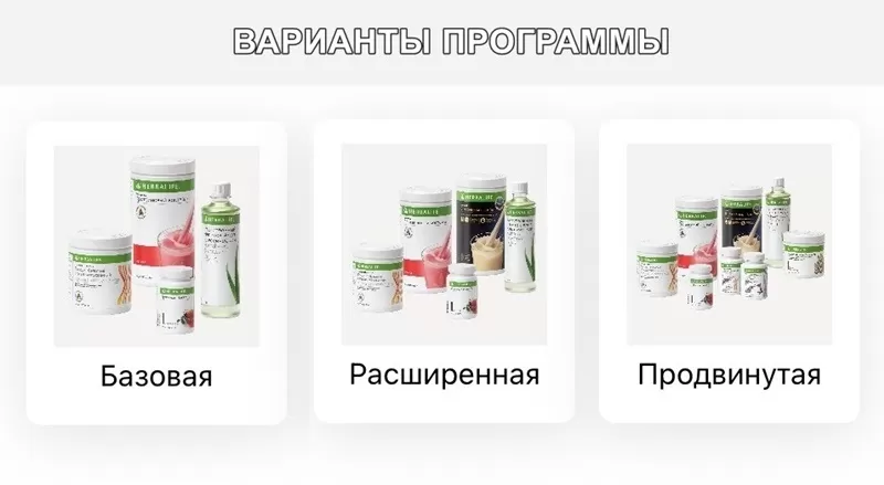 варианты программ для снижения веса